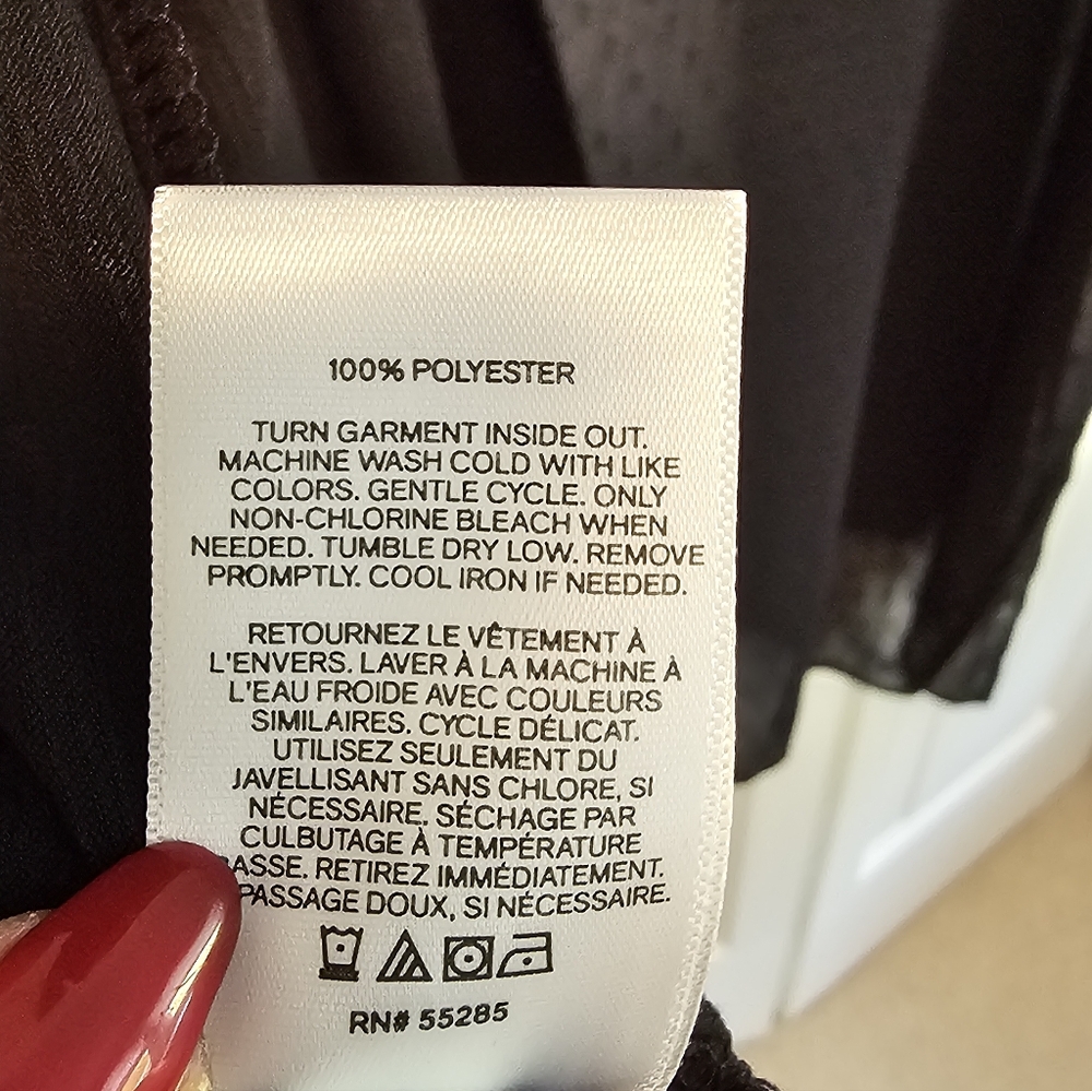 Express Black Sheer - with Knit Accents - Long Button-Up Duster NWOT - Picture 7 of 7